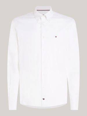 TH Flex Regular Fit Oxford Shirt White Tommy Hilfiger