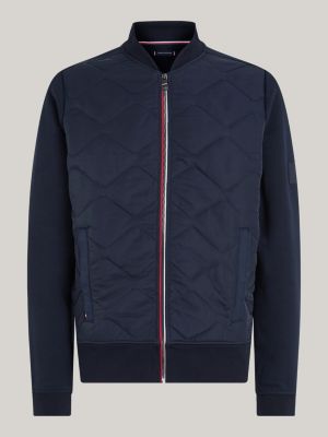 Tommy hilfiger sale textured baseball jacket