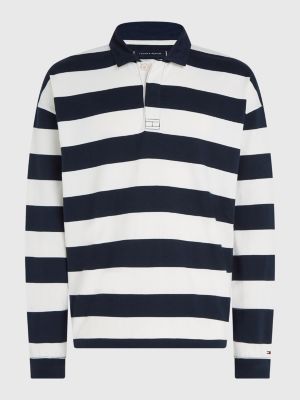 Block Stripe Archive Fit Rugby Shirt WHITE Tommy Hilfiger