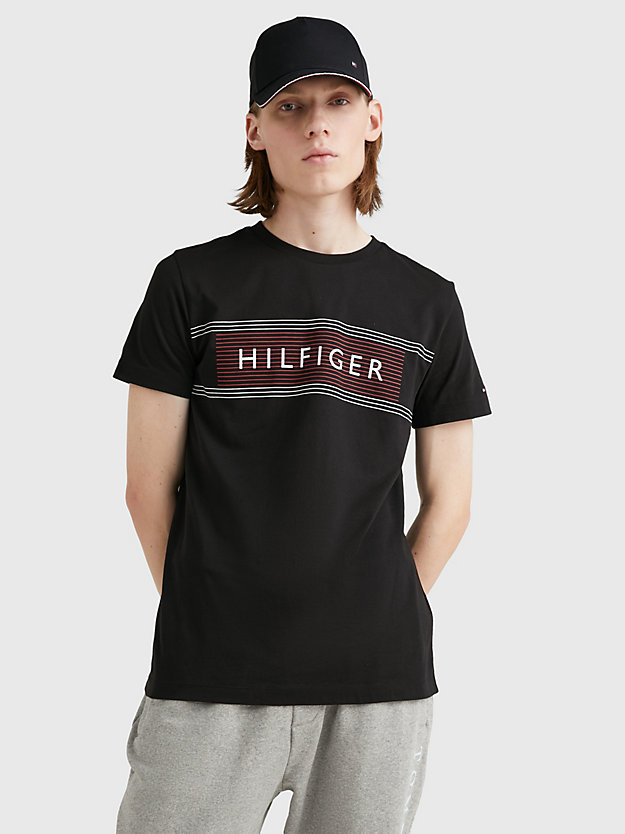 BLACK Logo Slim Fit T-Shirt for men TOMMY HILFIGER