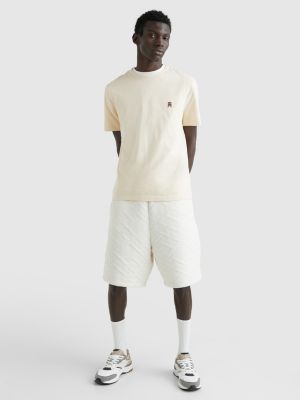 TUSCAN BEIGE T-shirt met geborduurd TH-monogram voor heren TOMMY HILFIGER