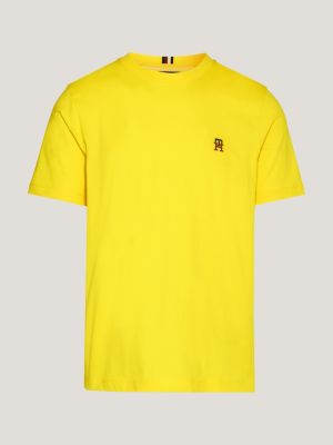 T shirt tommy hilfiger jaune hot sale