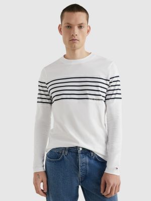 T-shirt met strepen WIT | Tommy Hilfiger