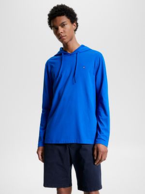 Longsleeve T shirt met capuchon Blauw Tommy Hilfiger