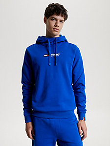 blue sport th cool essential logo hoody for men tommy hilfiger