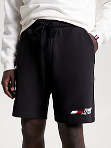 black sport essential th cool sweat shorts for men tommy hilfiger