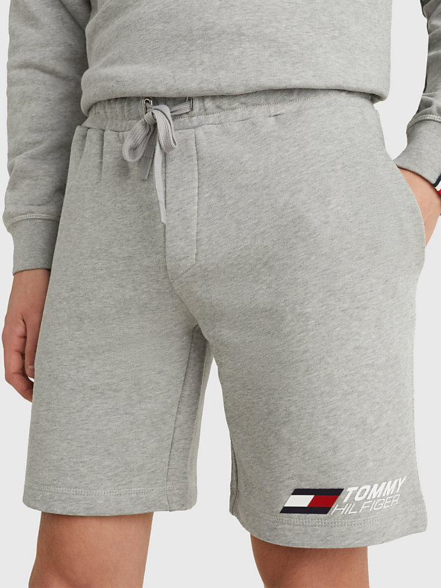 grey sport essential th cool sweat shorts for men tommy hilfiger