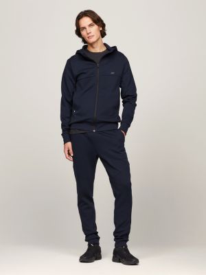 Sport Essential Tonal Tommy Blue Logo Hoody Zip-Thru | | Hilfiger