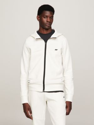 Logo Zip-Thru Hilfiger | Essential Hoody White Sport | Tonal Tommy