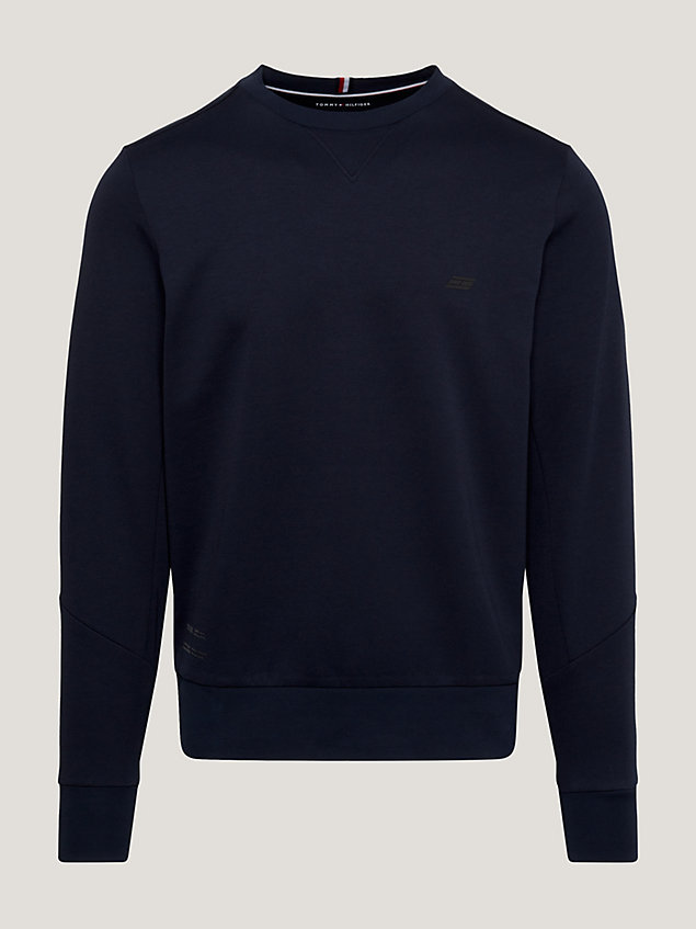 blue sport essential tonal logo sweatshirt for men tommy hilfiger