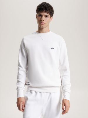 Sweat Lacoste Sport Basic Logo Blanc Homme