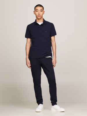 Sport Tonal Logo Regular Fit Essential Jersey Polo | Blue | Tommy Hilfiger