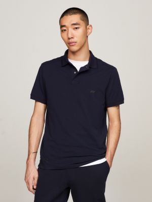 Sport Tonal Logo Regular Fit Essential Jersey Polo Blue Tommy