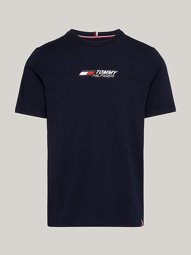blue sport essential logo sweatshirt for men tommy hilfiger