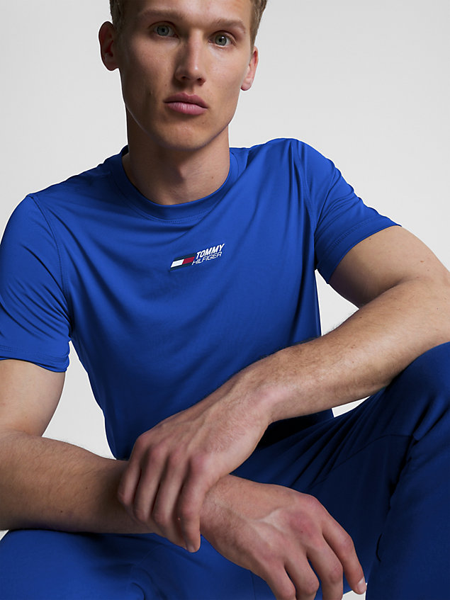 blue sport essential slim fit t-shirt for men tommy hilfiger