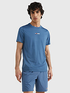 blue sport essential logo slim fit t-shirt for men tommy hilfiger
