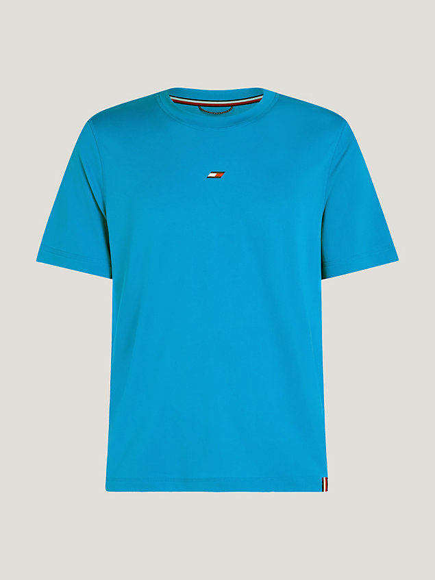 blue sport essential recycled slim fit t-shirt for men tommy hilfiger