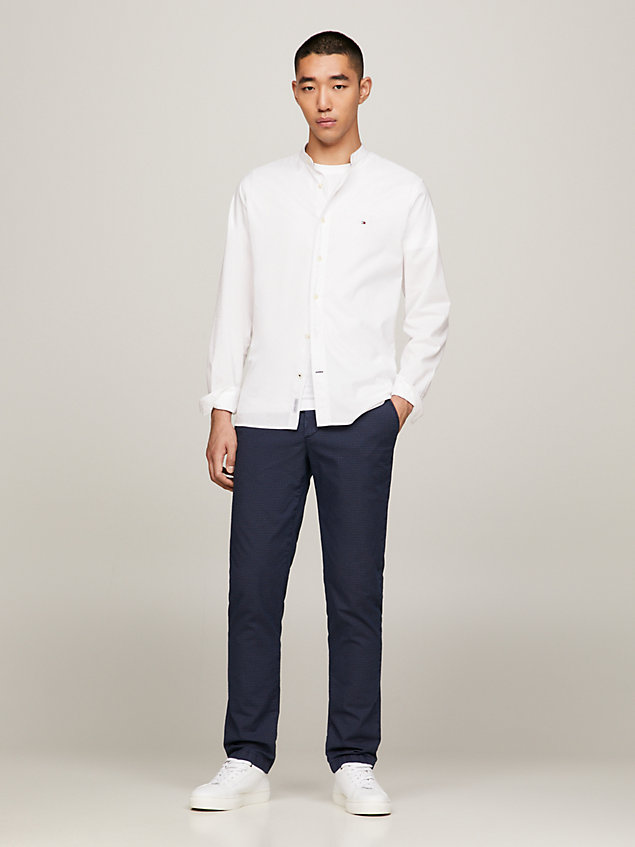 white regular fit hemd mit natürlicher färbung für herren - tommy hilfiger
