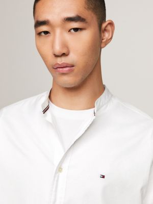 Band Collar Natural Dye Regular Shirt | White | Tommy Hilfiger