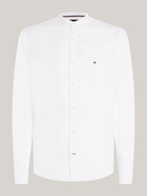 Band Collar Natural Dye Regular Shirt | White | Tommy Hilfiger