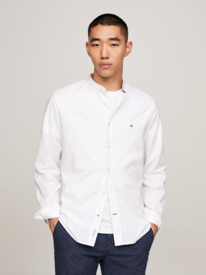 Tommy Hilfiger Camisa de manga larga con botones para hombre, ajuste  clásico, blanco brillante, talla 2XL-BG, Blanco brillante