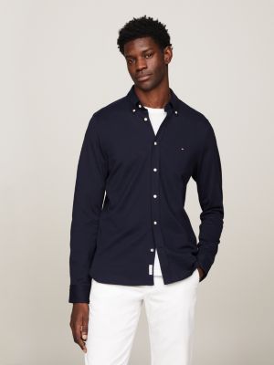 Chemise col mao homme best sale tommy hilfiger