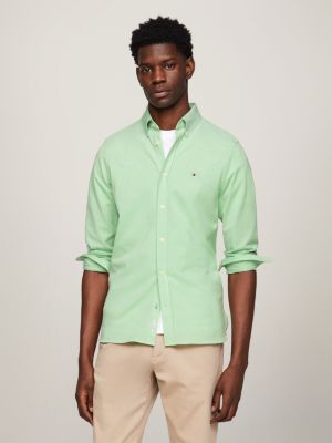 Lime green tommy hilfiger shirt hot sale