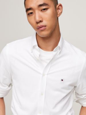 1985 Collection Knit Slim Fit Shirt | White | Tommy Hilfiger