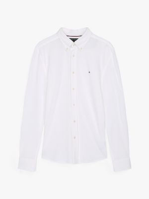 1985 Collection Knit Slim Fit Shirt | White | Tommy Hilfiger