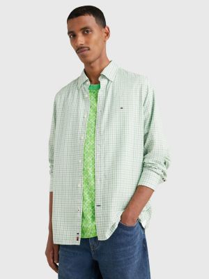 flauw Ontvanger droog Slim fit overhemd met all-overruit | GROEN | Tommy Hilfiger