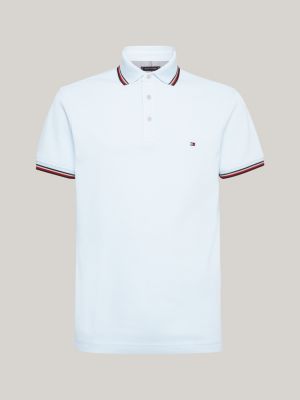 Tommy Hilfiger Tipped Slim Fit Polo T Shirt White