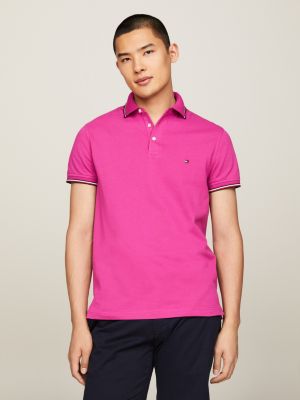 TH Monogram Embroidery Interlock Regular Polo | Pink | Tommy Hilfiger