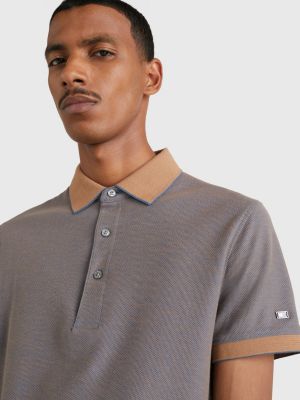 Two-Tone Honeycomb Slim Fit Polo | BLUE | Tommy Hilfiger