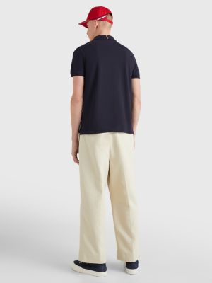 polo de corte regular con logo blue de hombre tommy hilfiger