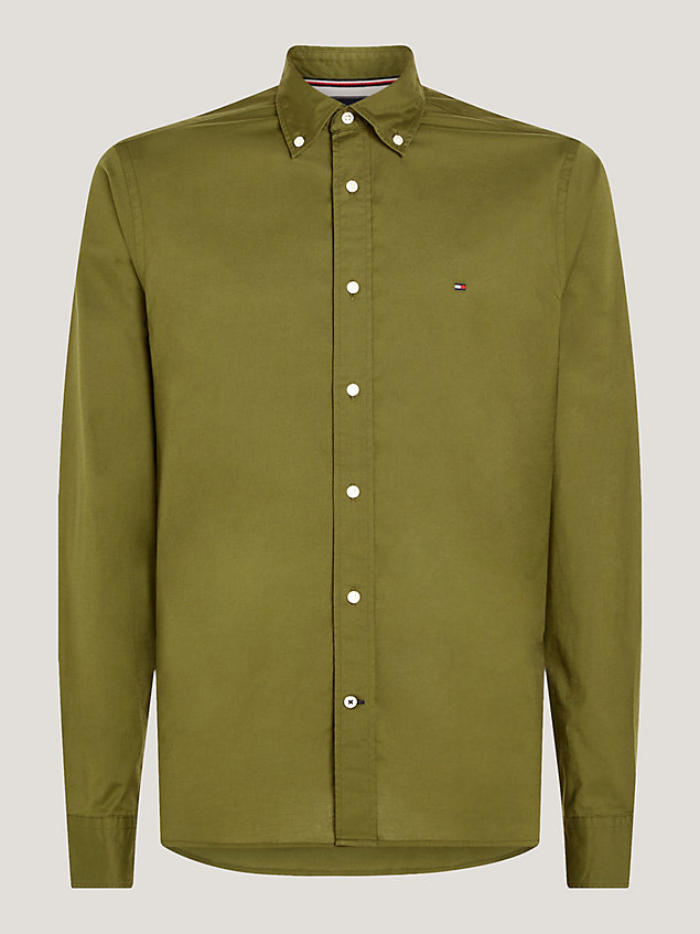 green th flex regular fit shirt for men tommy hilfiger