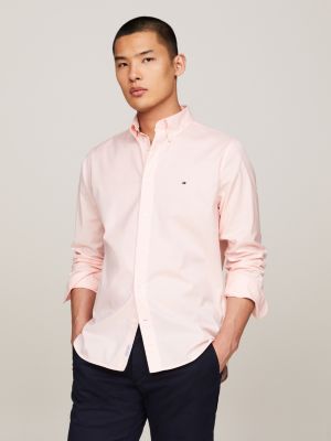 Tommy hilfiger pink mens hot sale shirt