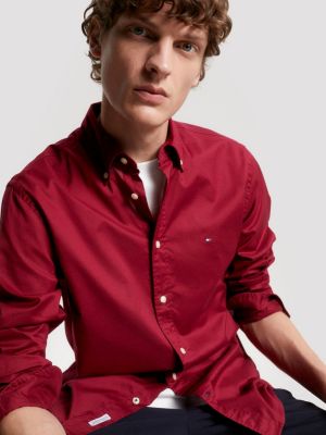 Camisa roja tommy cheap hilfiger