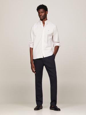 beige th flex 1985 collection regular fit oxford-hemd für herren - tommy hilfiger