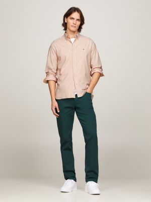 orange th flex 1985 collection regular fit oxford-hemd für herren - tommy hilfiger