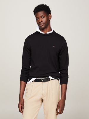 1985 Collection Organic Cotton Jumper | Black | Tommy Hilfiger