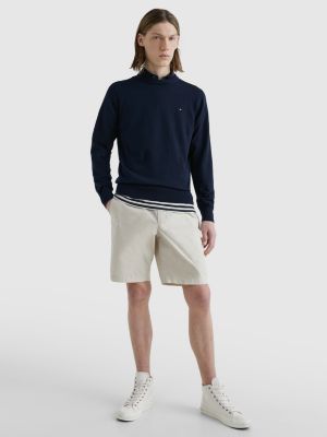 blue 1985 collection pure cotton jumper for men tommy hilfiger