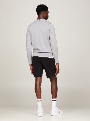 grey 1985 collection pure cotton jumper for men tommy hilfiger