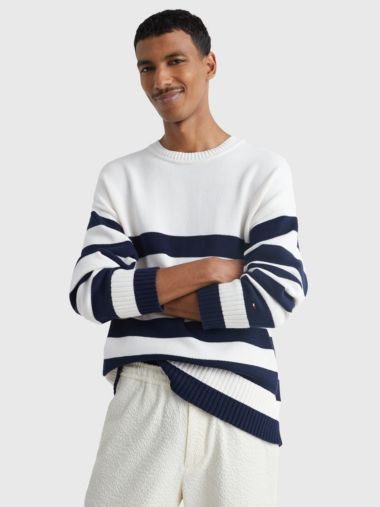 Oversized Fit Pullover mit Breton-Streifen