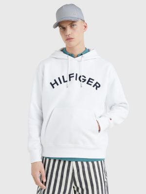 Arched Logo Archive | WHITE Hoody Hilfiger | Tommy Fit