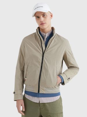 Chaqueta de cuello chimenea teñida prenda | BEIGE | Tommy Hilfiger