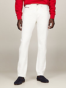 denim denton straight white jeans for men tommy hilfiger