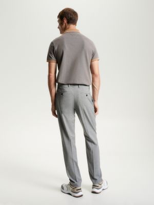 Wool Blend Tapered Trousers | GREY | Tommy Hilfiger