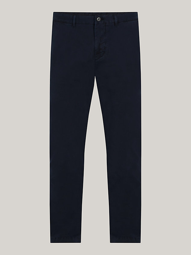blue premium denton fitted straight chinos for men tommy hilfiger