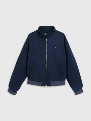 x Mendes Garment Dyed Harrington Jacket | BLUE | Tommy Hilfiger