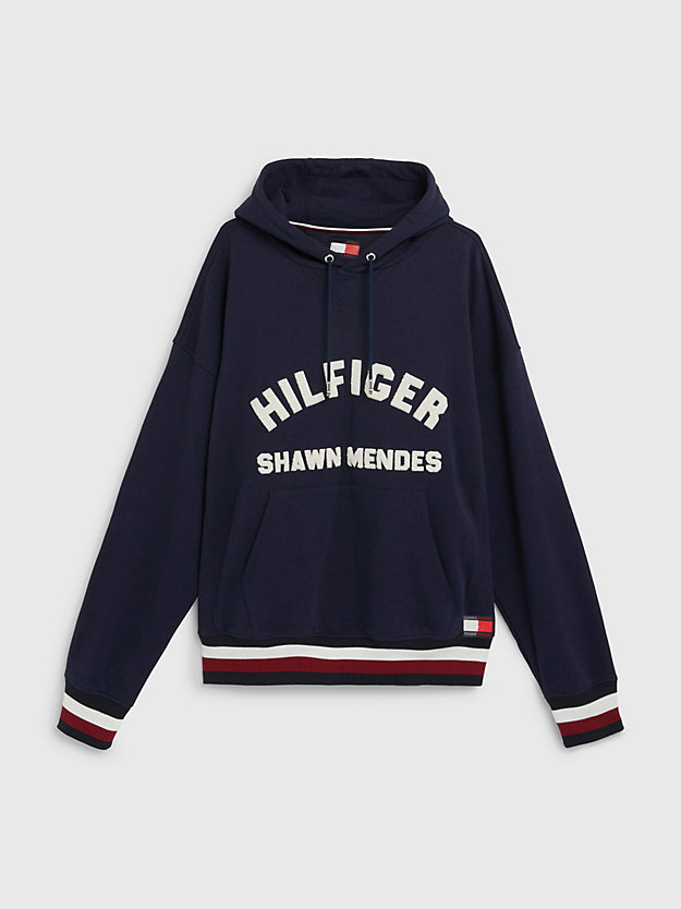 CARBON NAVY Tommy Hilfiger x Shawn Mendes hoodie met logo voor heren TOMMY HILFIGER